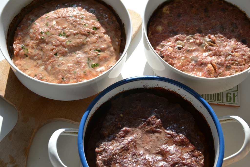 Baked meat patties